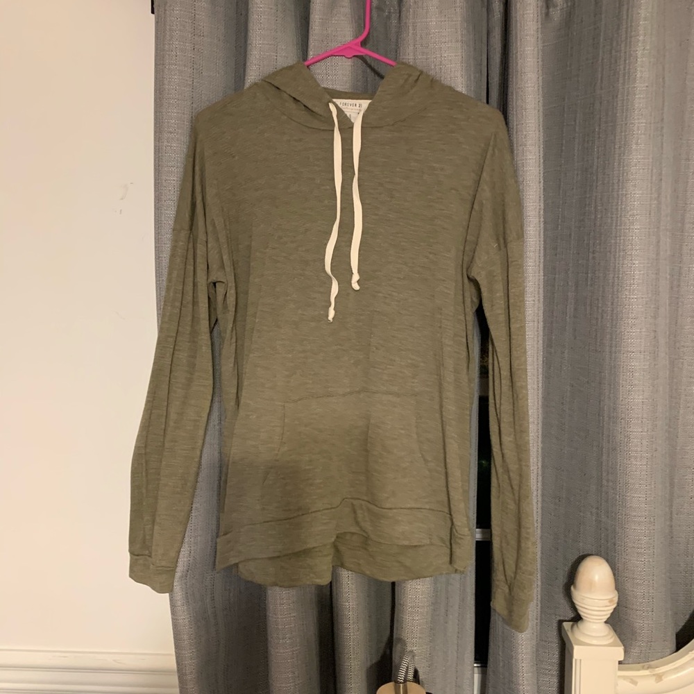 Forever 21 olive green hoodie